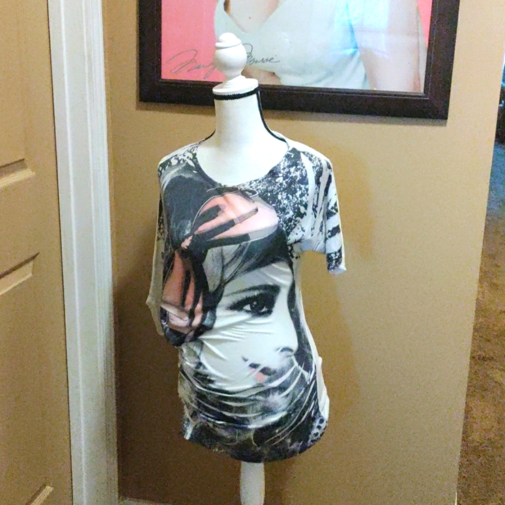 Printed face shirt